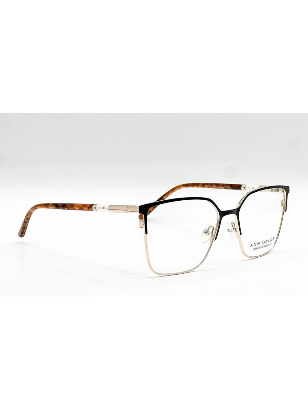 Ann Taylor At026 C01 Black Gold Authentic Eyeglasses 52-16-135
